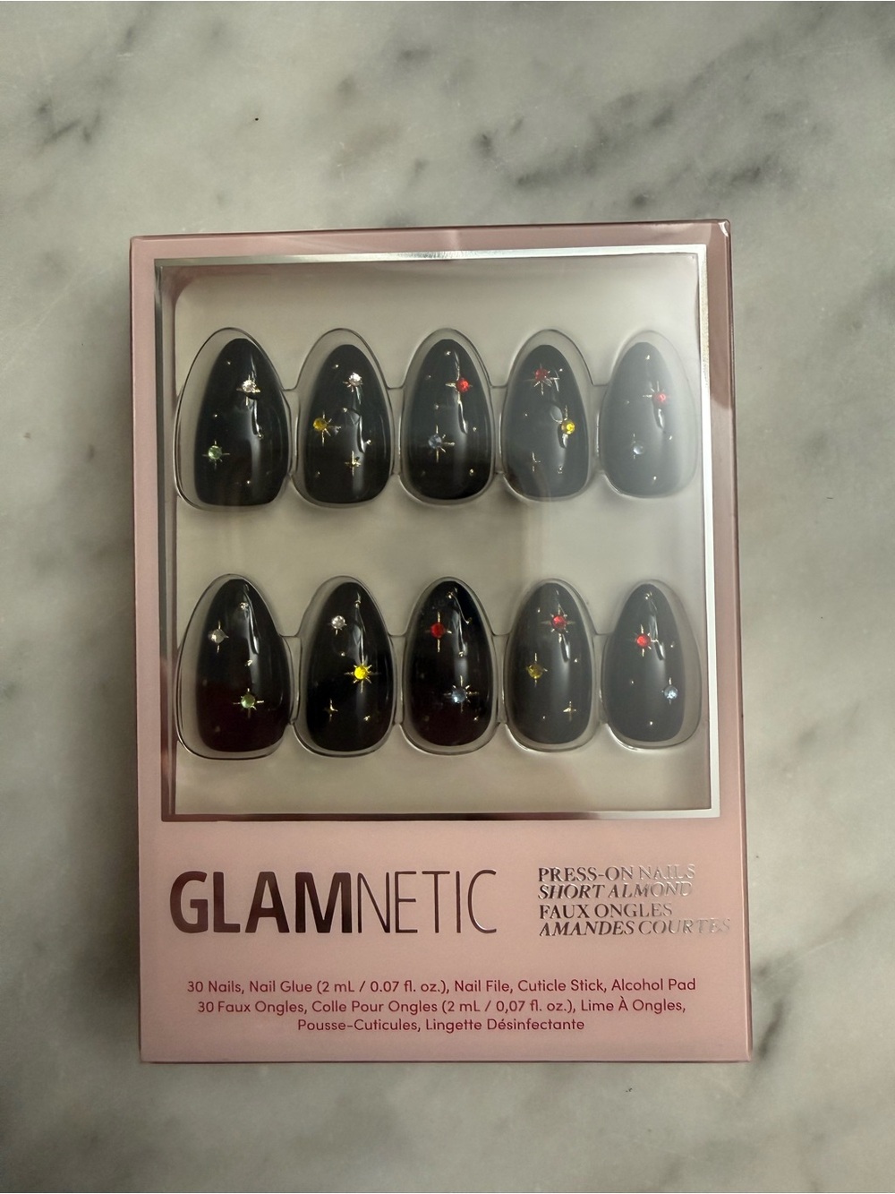 Glamnetic Short Almond Press-On Nails WINTER COMET nib - Picture 8 of 11